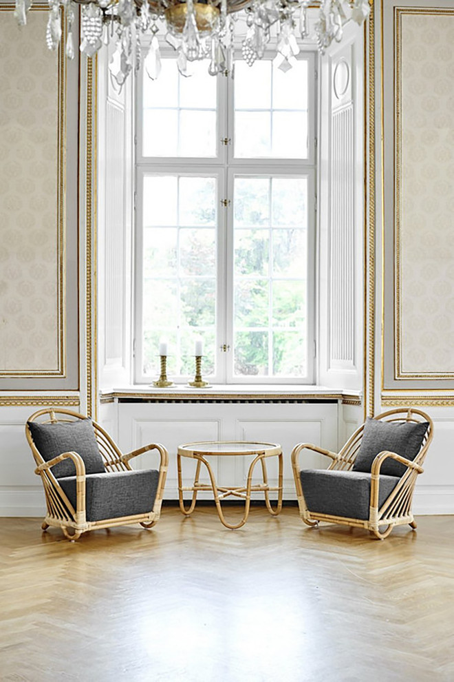 Arne Jacobsen Charlottenborg Rattan Table  Natural   Midcentury   Coffee Tables   by Sika Design  Houzz