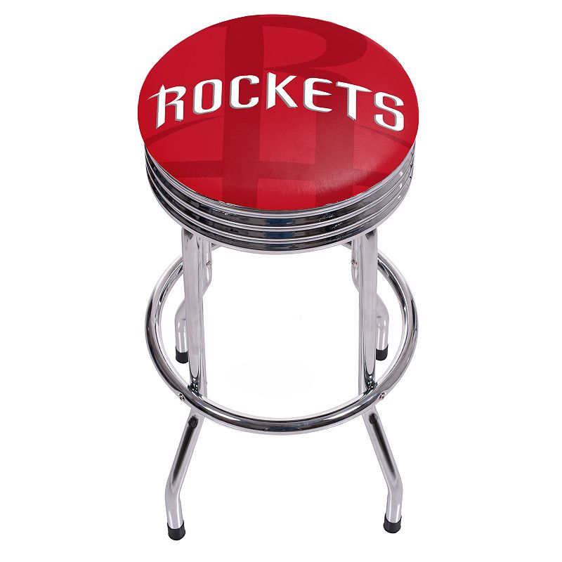 Houston Rockets Padded Ribbed Bar Stool