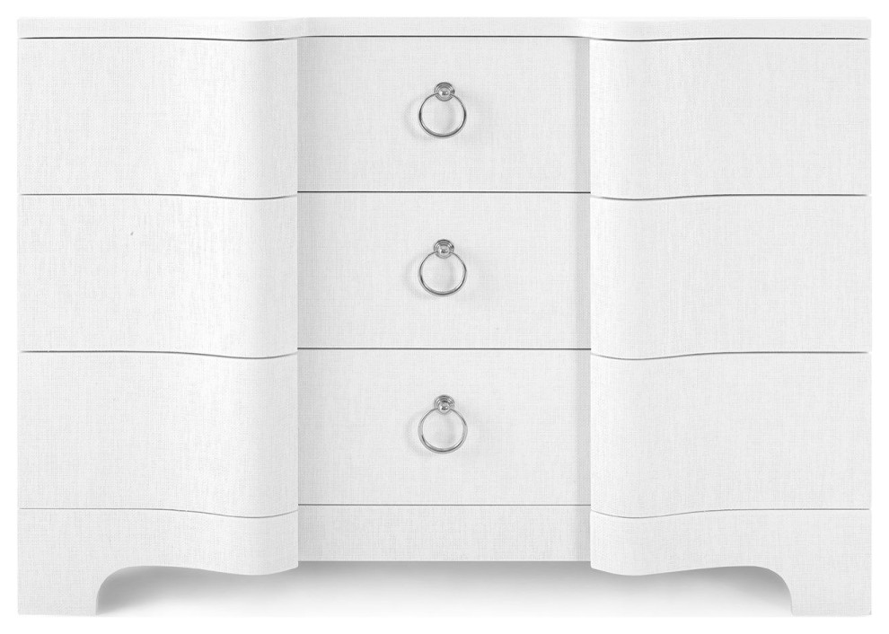 Bardot Large 3 Drawer White   Contemporary   Accent Chests And Cabinets   by Old Bones Co.  Studios  Houzz