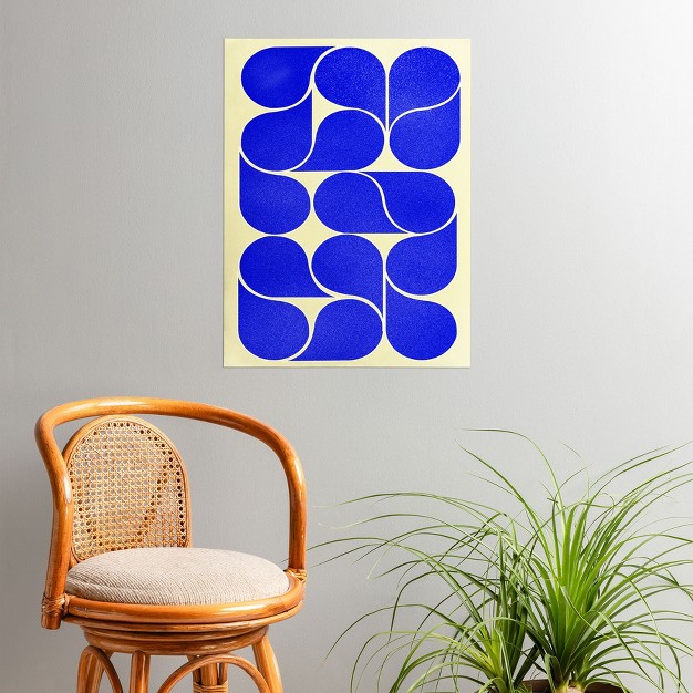 Showmemars Blue Midcentury Shapes No8 Poster Society6