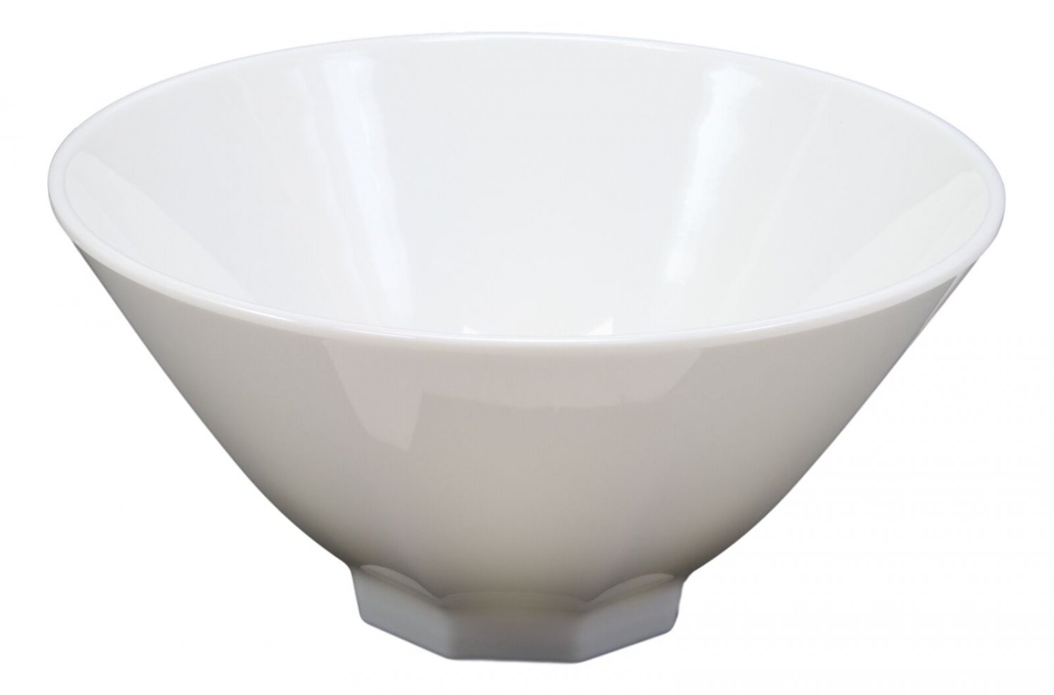 1 Contemporary Octagon White Jade Melamine Large 9Dia Soup Salad Bowls 48oz Set 6 EBR02