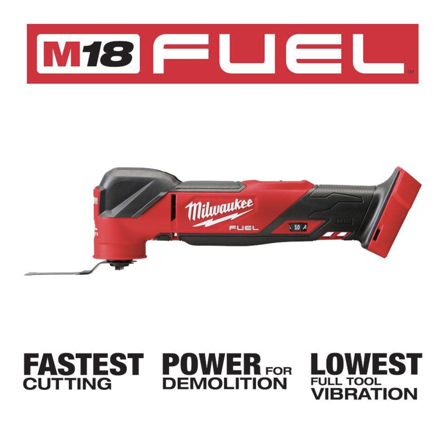 Milwaukee M18 FUEL 18V Lithium-Ion Cordless Brushless Oscillating Multi-Tool， Tool-Only (2836-20)