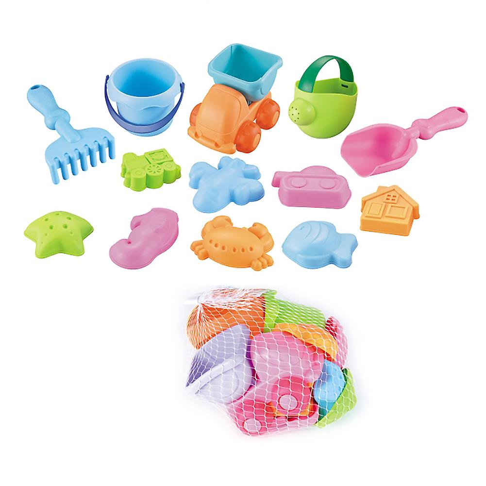 Children Beach Toy Set Bucket Shovel Rake Mold Tool Seaside Water Play Game Sand Castle Truck Bucket Holding Sand And Water Tool Park Swimming Pool Be