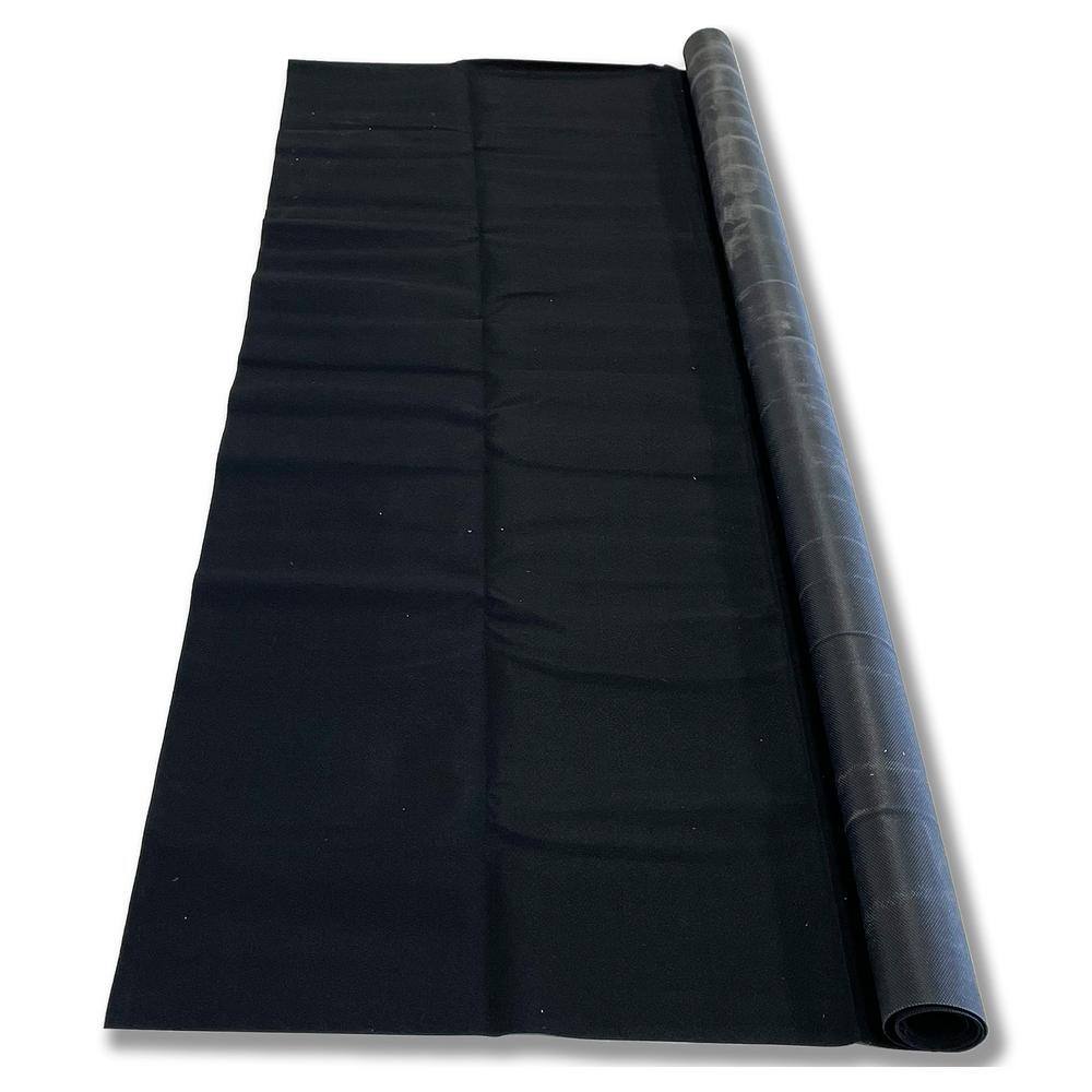 AUTOFLOORGUARD 7.3 ft. W x 17 ft. L Black Vinyl Scrip Garage Flooring AFG8018