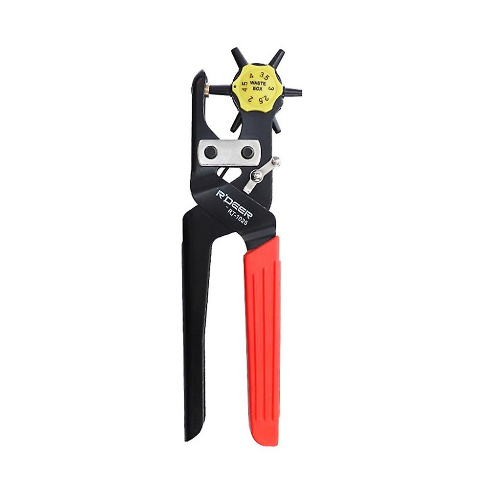 Leather Belt Hole Punch Plier Eyelet Puncher Revolve Sewing Machine Bag Setter Tool