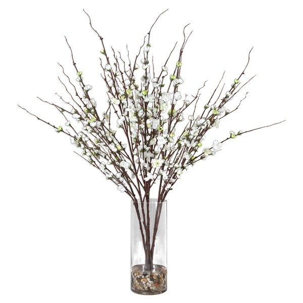 Uttermost Quince Blossoms Cream Silk Centerpiece