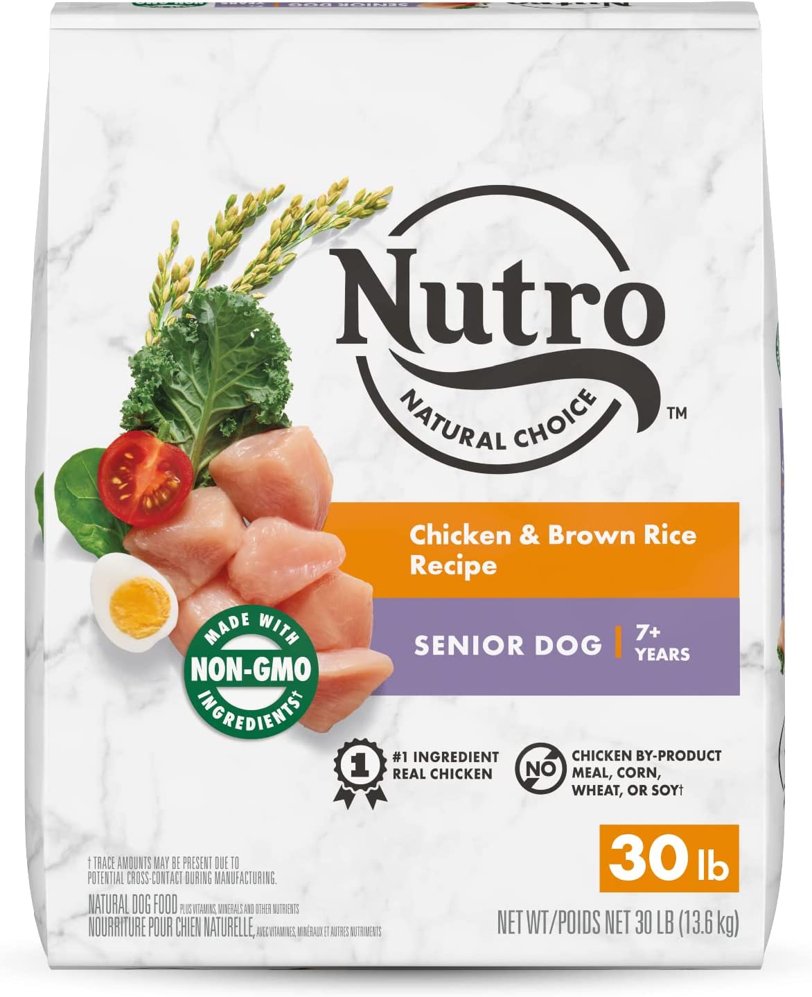 Nutro Natural Choice Senior Dry Dog Food Chicken and Brown Rice Recipe 30 Pound (Pack of 1)