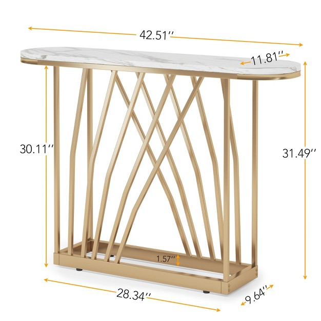 Tribesigns 43 inch Faux Marble Console Table