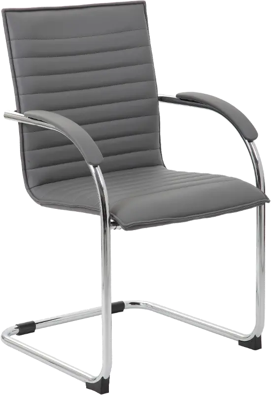 Boss 2 Pack Gray Vinyl Side Chairs