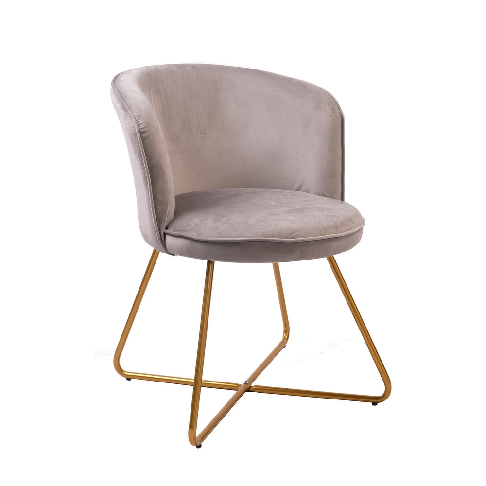 Porthos Home Orry Dining Chair  Velvet Upholstery  Gold Dipped Metal Legs