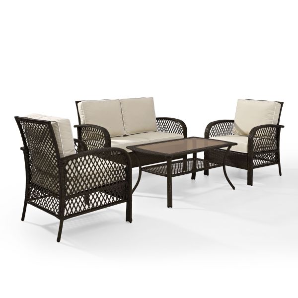 Tribeca 4Pc Outdoor Wicker Conversation Set