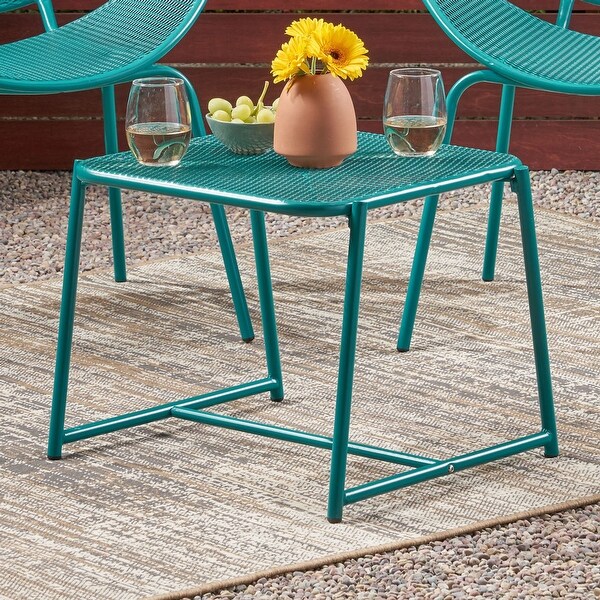 Bucknell Outdoor Iron Metal Mesh Side Table by Christopher Knight Home