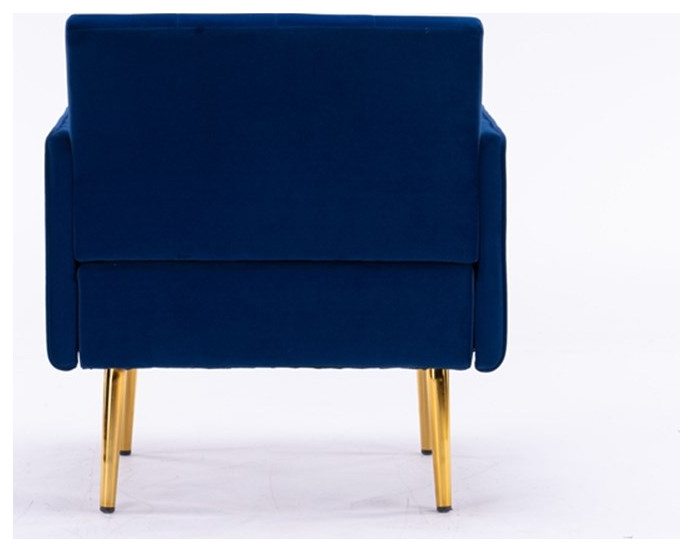 28.3  x27 x27Wide Velvet Contemporary Modern Style Accent Armchair Blue Color   Midcentury   Armchairs And Accent Chairs   by Homesquare  Houzz