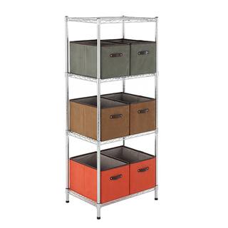 MZG Chrome 4-Tier Steel Shelving (15.7 in. x 23.6 in. x 54.4 in.) 4060138OFH401SG