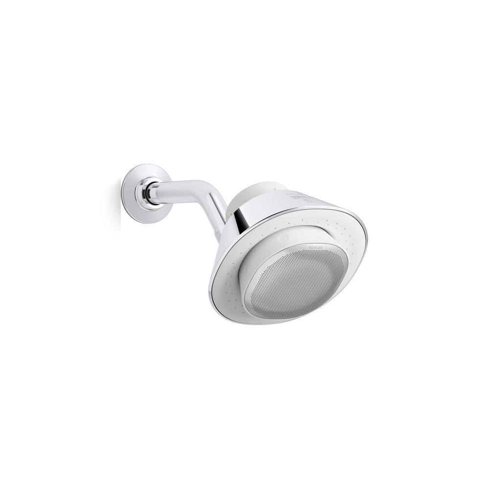 KOHLER Moxie 2.5 gpm Shower Head with Waterproof Speaker Featuring Bluetooth Wireless Technology and sound by Harman Kardon K-28238-NKE-CP