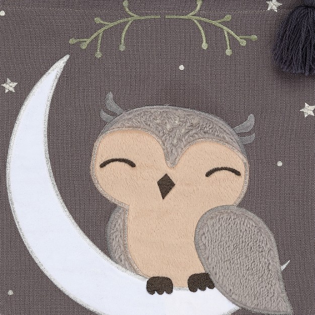 Lambs amp Ivy Owl Canvas Banner Nursery Wall Art Wall Hanging Gray