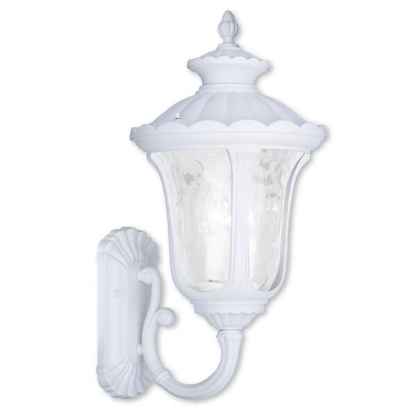 Livex Lighting Oxford White Aluminum 3-light Outdoor Wall Lantern Shopping - The Best Deals on Outdoor Wall Lanterns | 18909673