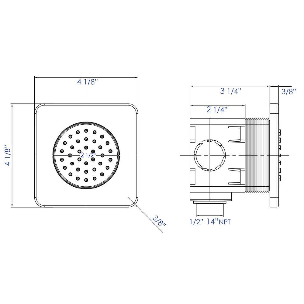 ALFI BRAND 4.13 in. Fixed Shower Head with Adjustable Spray in Polished Chrome AB3801-PC