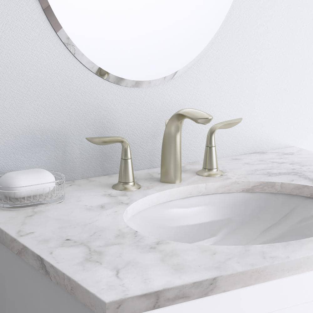 KOHLER Refinia 8 in Widespread 2Handle Bathroom Sink Faucet in Brushed Nickel