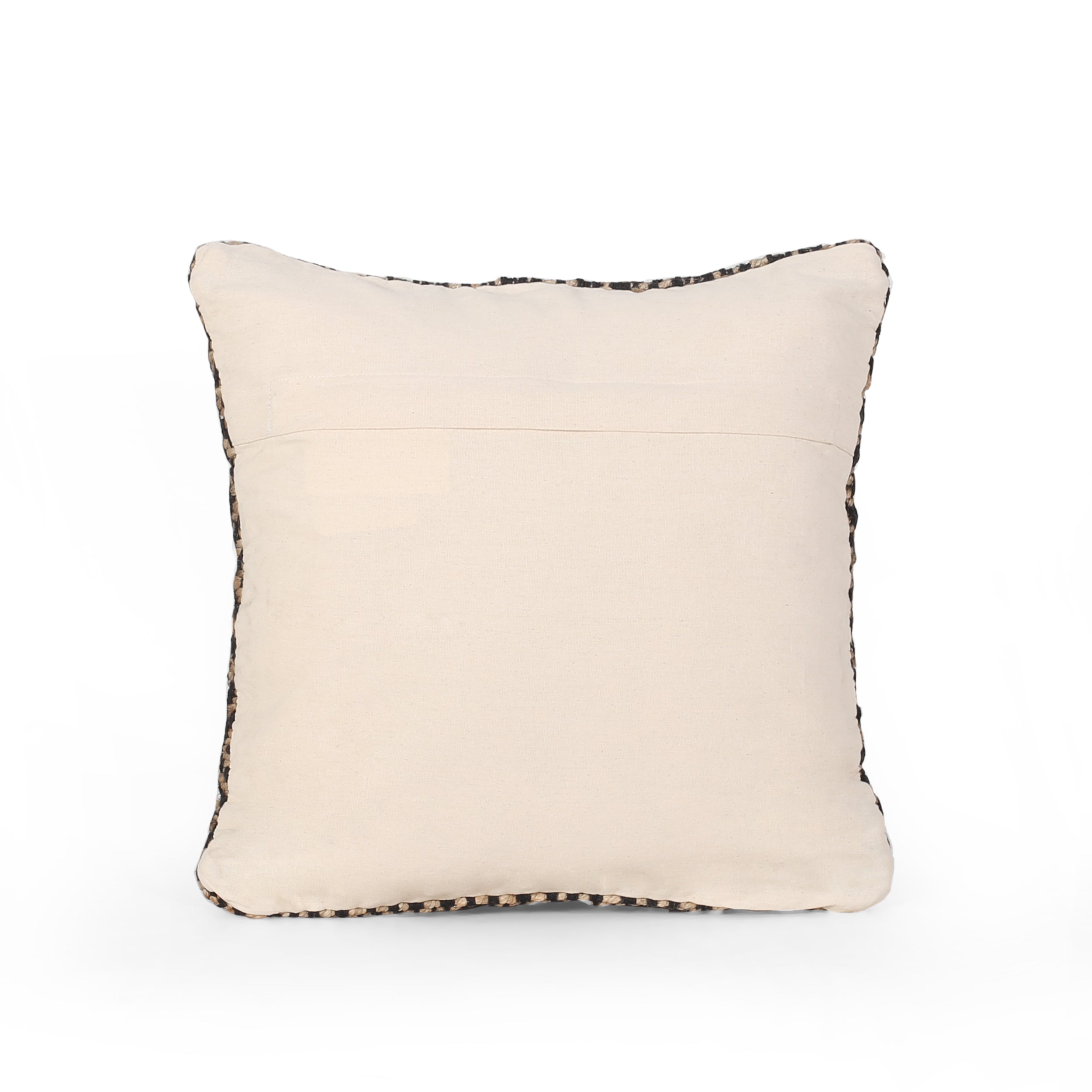 Tzipporah Boho Jute and Cotton Pillow Cover (Set of 2)