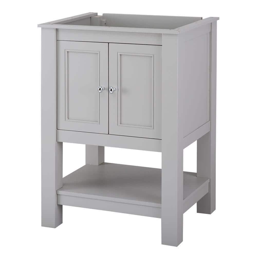 Home Decorators Collection Gazette 24 in W x 2175 in D x 34 in H Vanity Cabinet Only in Grey