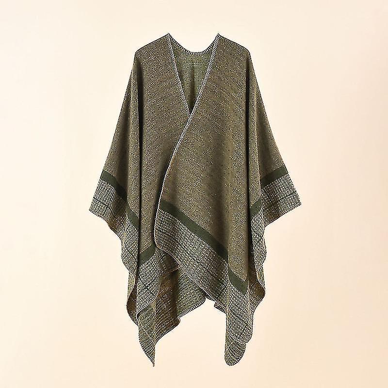 Women's Vintage Open Front Poncho Cape Shawl Winter Wraps