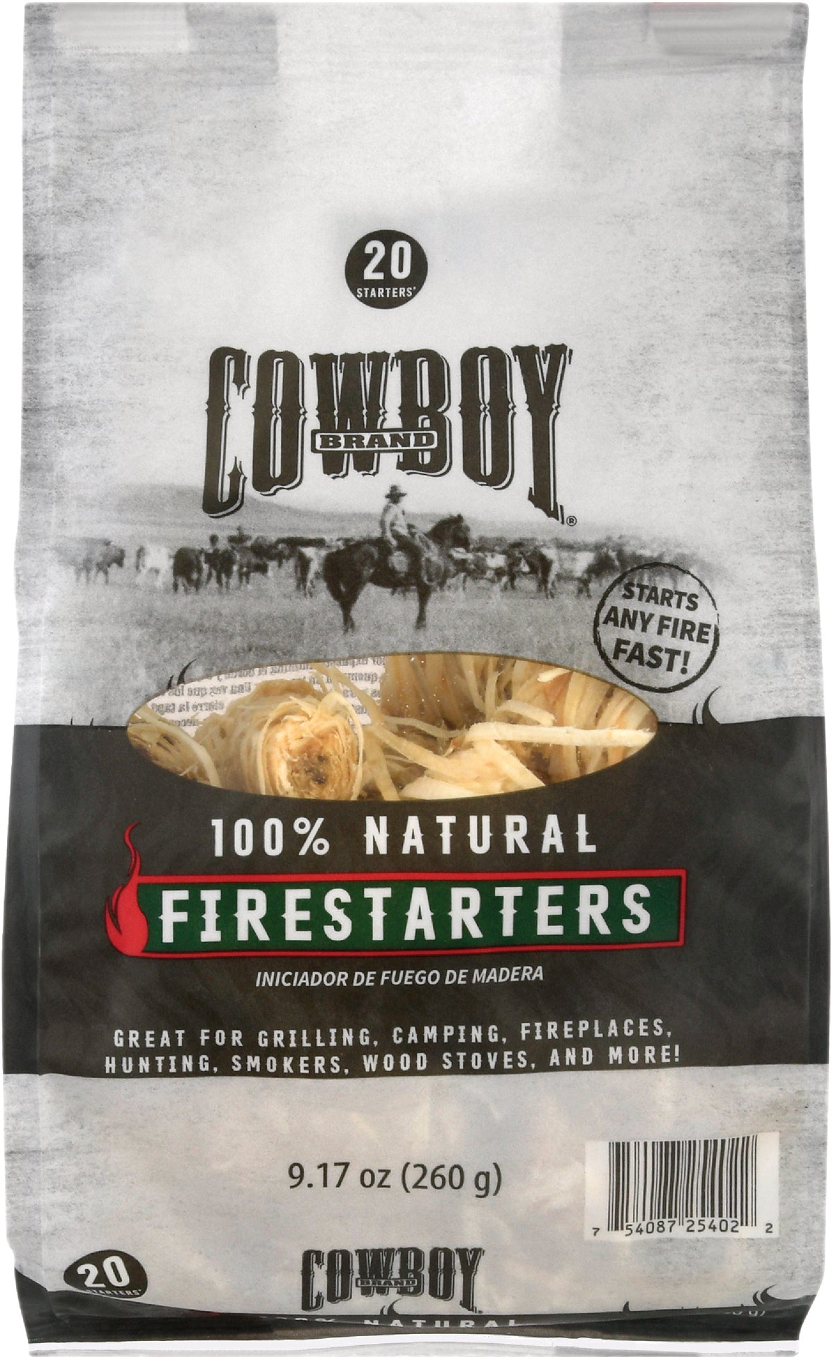 Cowboy All Natural Fire Starter 20-Pack