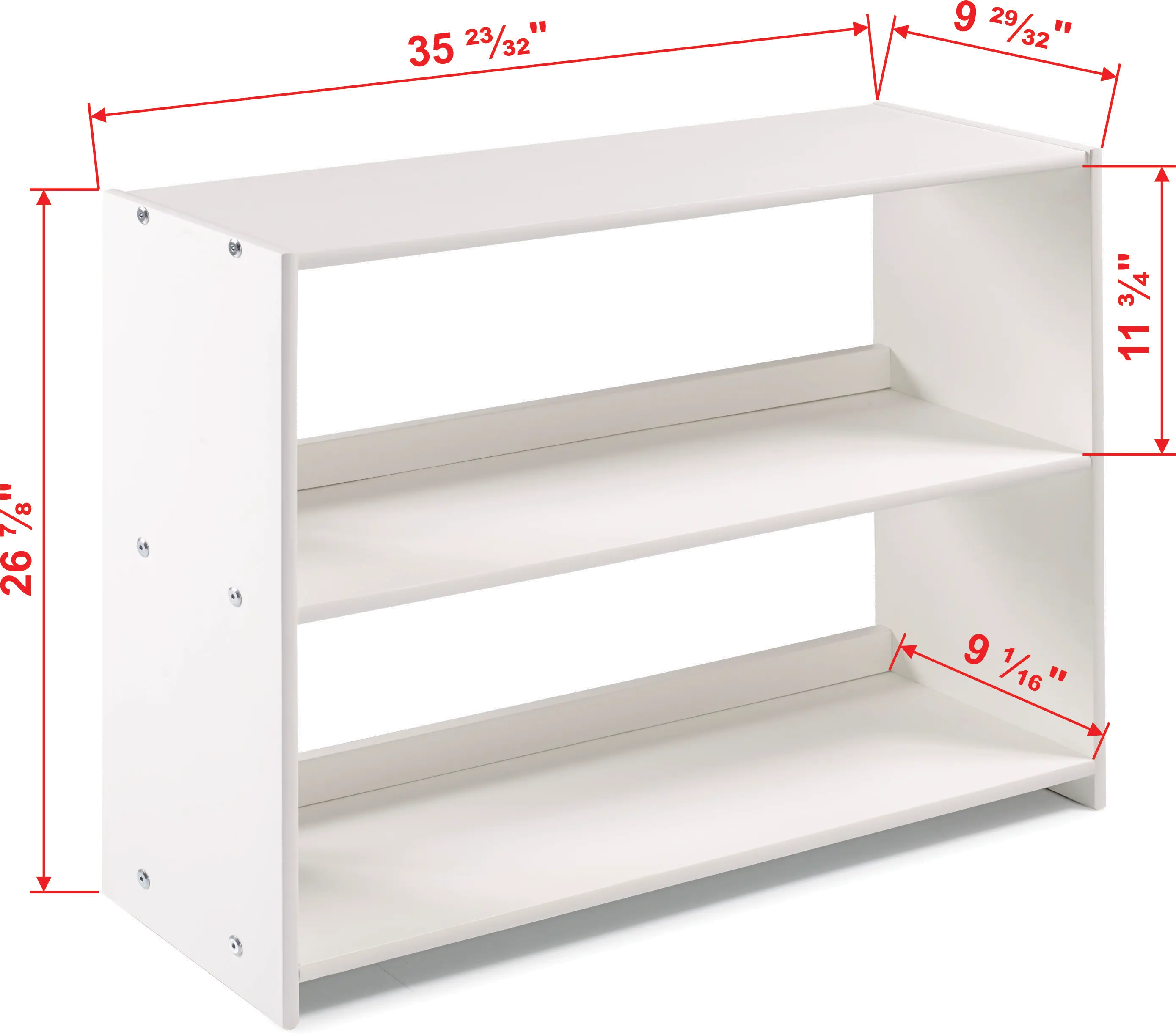 Louver White Loft Bookcase