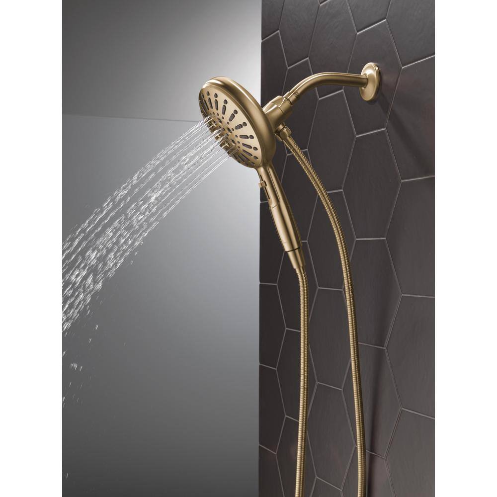 Delta 7-Spray Patterns 1.75 GPM 6.19 in. Wall Mount Handheld Shower Head with SureDock Magnetic in Lumicoat Champagne Bronze 54910-CZ-PR-PK