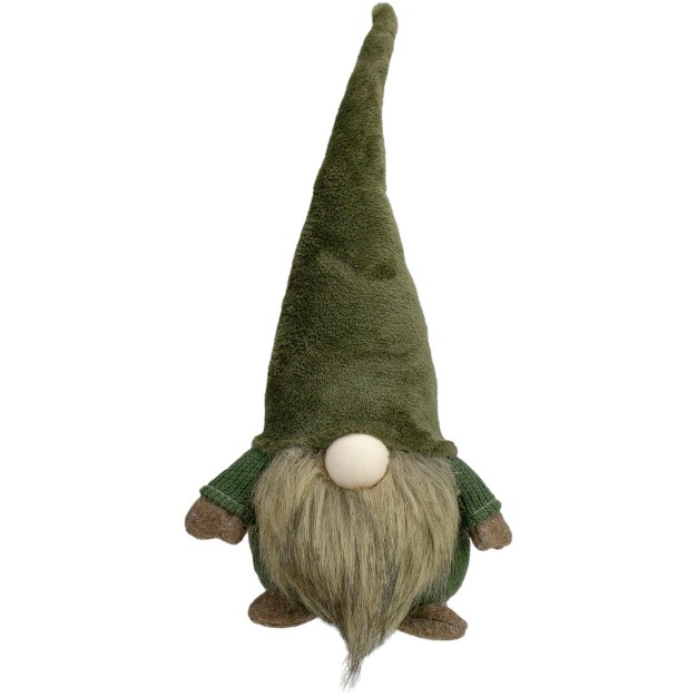 Green And Brown Sitting Gnome Christmas Tabletop Decor