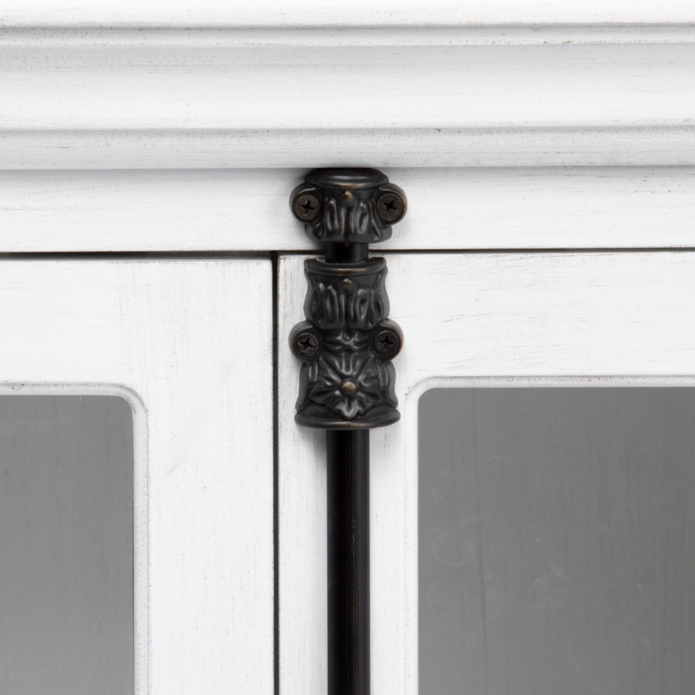 Mabry White Four Door Cabinet   Traditional   Console Tables   by Crestview Collection  Houzz