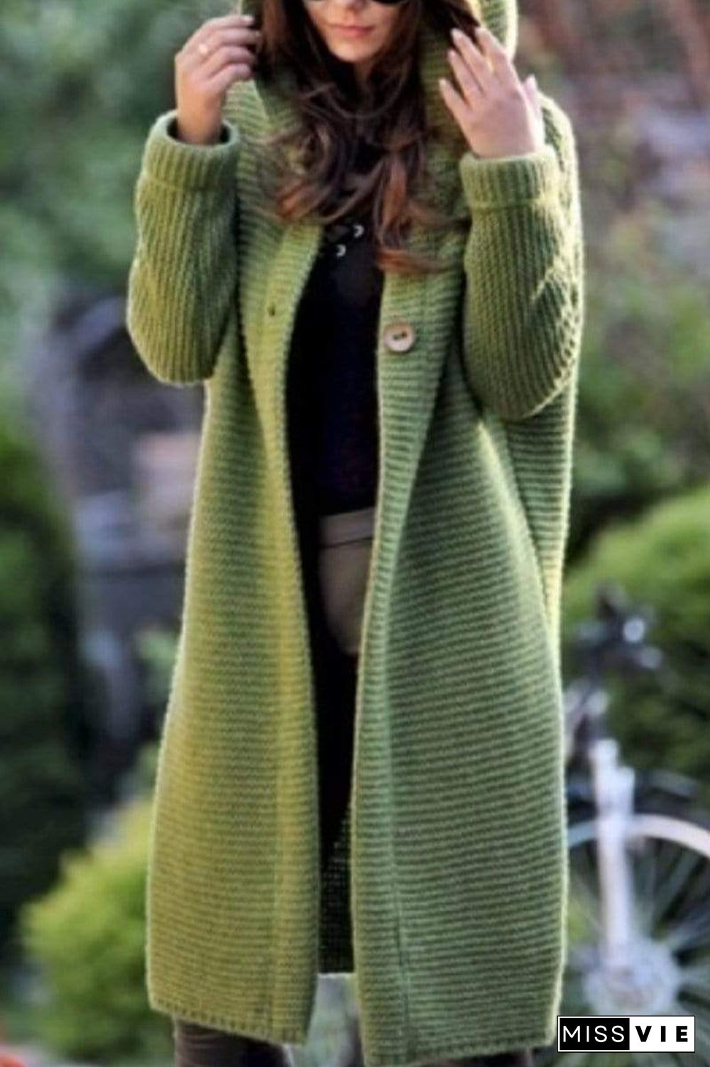 Fashion Cardigan Hooded Long Jacket