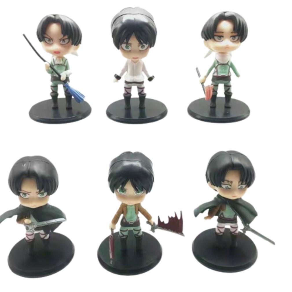 6pcs Attack On Titan Figure Toy Model