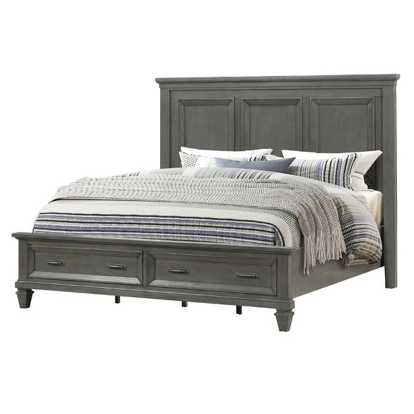 Hamilton King 4 PC Bedroom Set in Gray - - 37985091