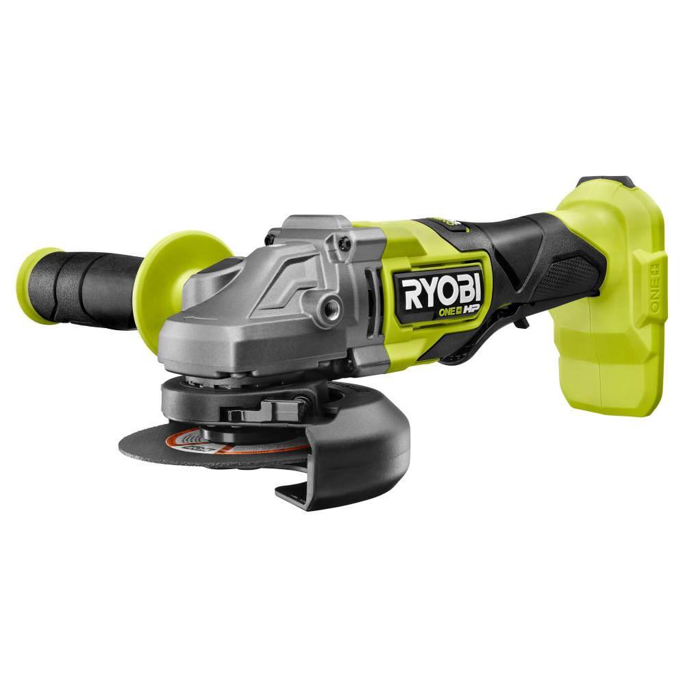 RYOBI ONE+ HP 18V Brushless Cordless 4-12 in. Angle Grinder Kit with 4.0 Ah HIGH PERFORMANCE Battery and Charger PBLAG01K1