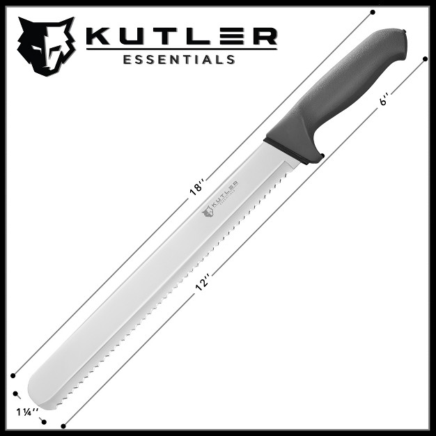 Kutler Professional Stainless Steel Bread Knife And Cake Slicer With Ultra sharp Serrated Blade