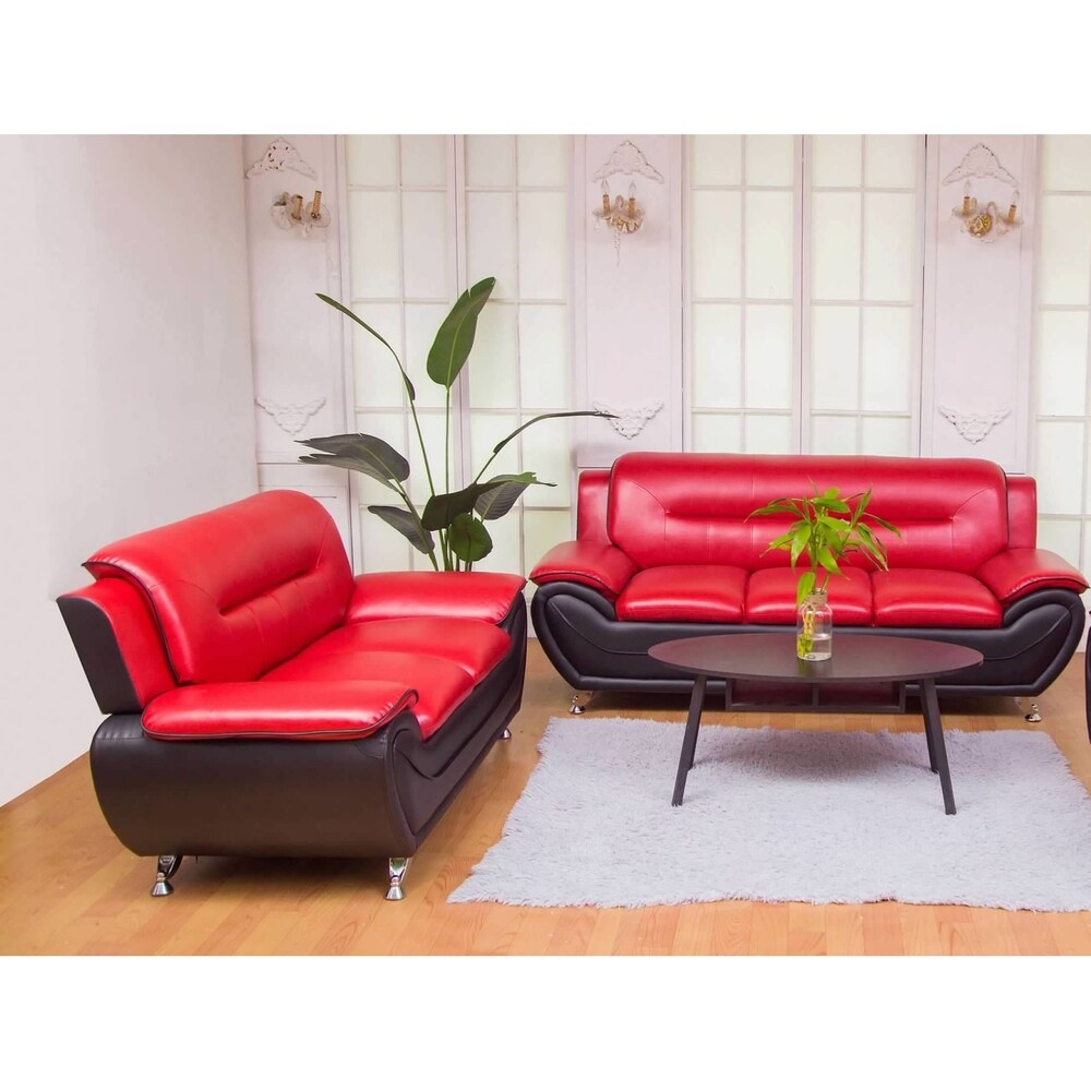 Greatime leatherette sofa and Love seat 2 piece Sets