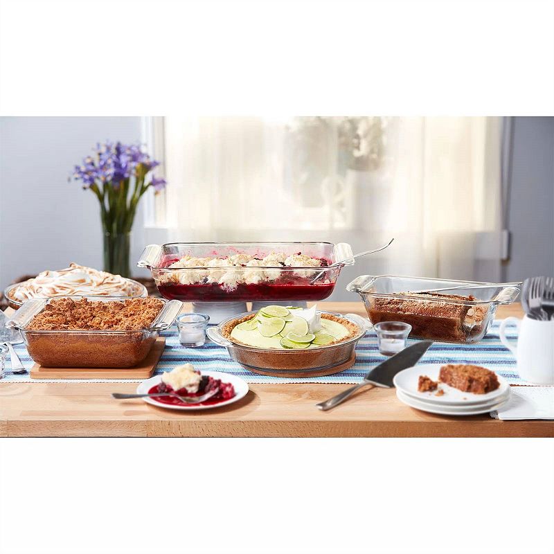 Glass 5-piece Bakeware Oven Safe Casserole Baking Dish Set - Dishwasher Safe