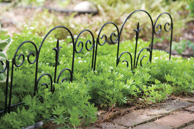 Panacea 16 in. L X 18 in. H Steel Black Garden Fence