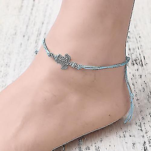 [simple Adjustable Charm Rope Chain] [bohemia Beach Turtle Pendant Anklet