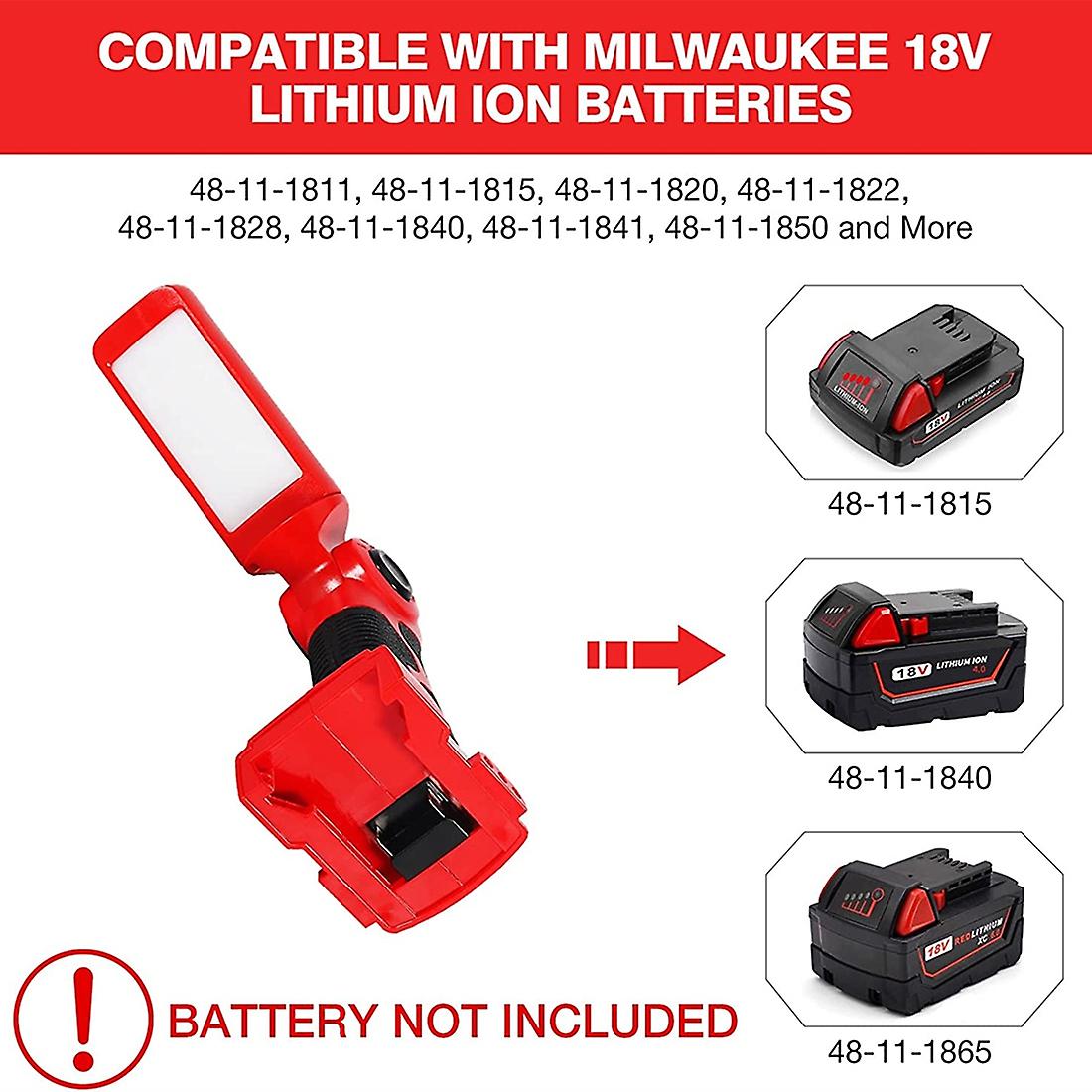 12w Portable Led Warning Lamp Work Light For 18v Battery Lighting(a)