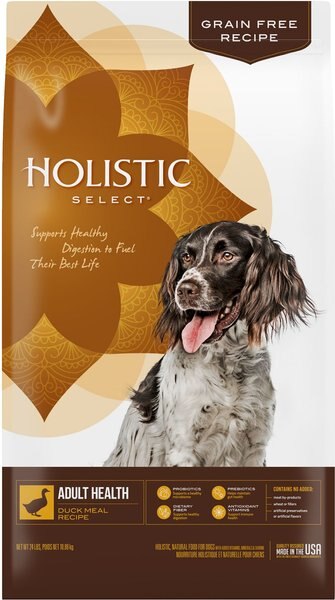 Holistic Select Adult Health Duck Meal Recipe Grain-Free Dry Dog Food