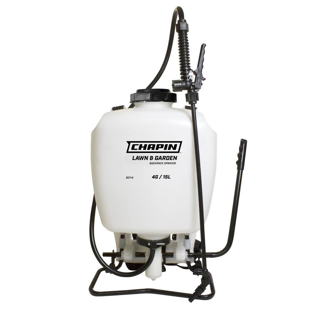 Chapin 4 Gal. Tank with 3-Stage Filtration System Backpack Sprayer for Fertilizers Herbicides and Pesticides 60114