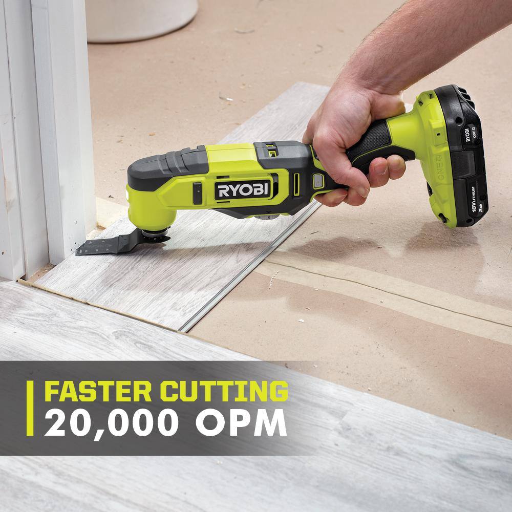 RYOBI ONE+ 18V Cordless AirStrike 15-Gauge Angled Finish Nailer with Cordless Multi-Tool (Tools Only) P330-PCL430B