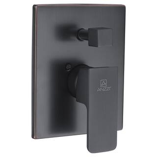 ANZZI Mezzo Series Single-Handle 1-Spray Tub and Shower Faucet in Matte Black SH-AZ037MK