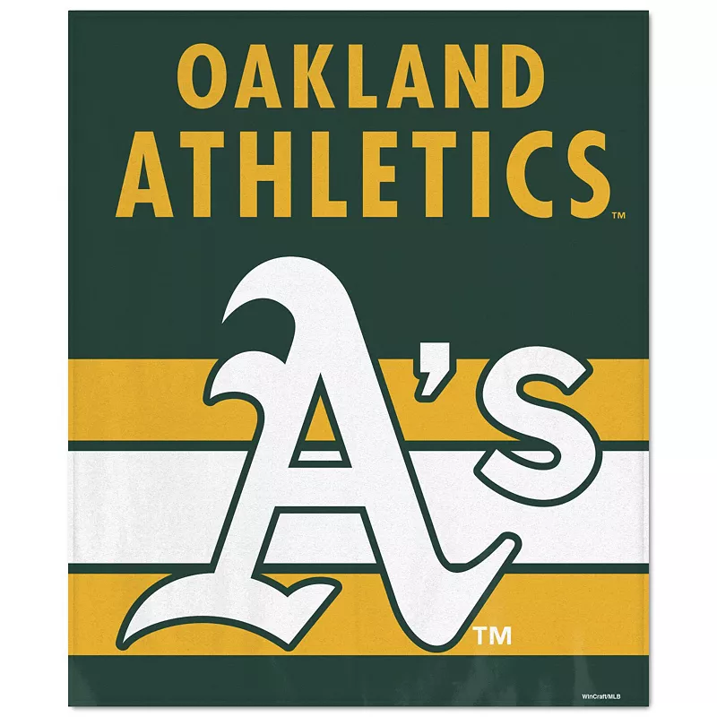 WinCraft Oakland Athletics Ultra Plush 50 x 60 Throw Blanket