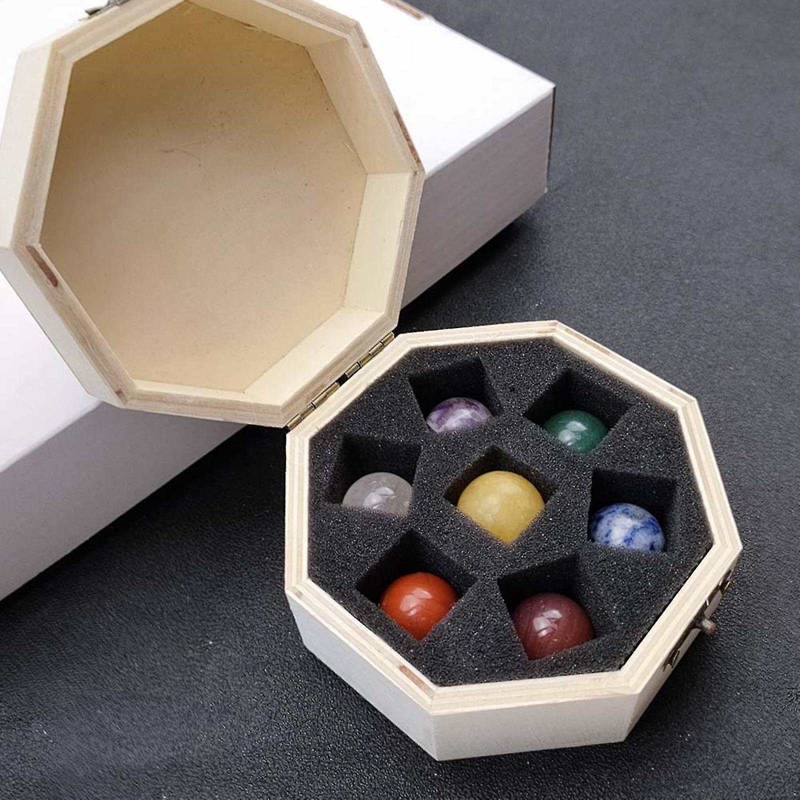 7pcs Crystal Energy Stones Gemstones With Storage Box Crystal Power Stone For Yoga - Irregularly