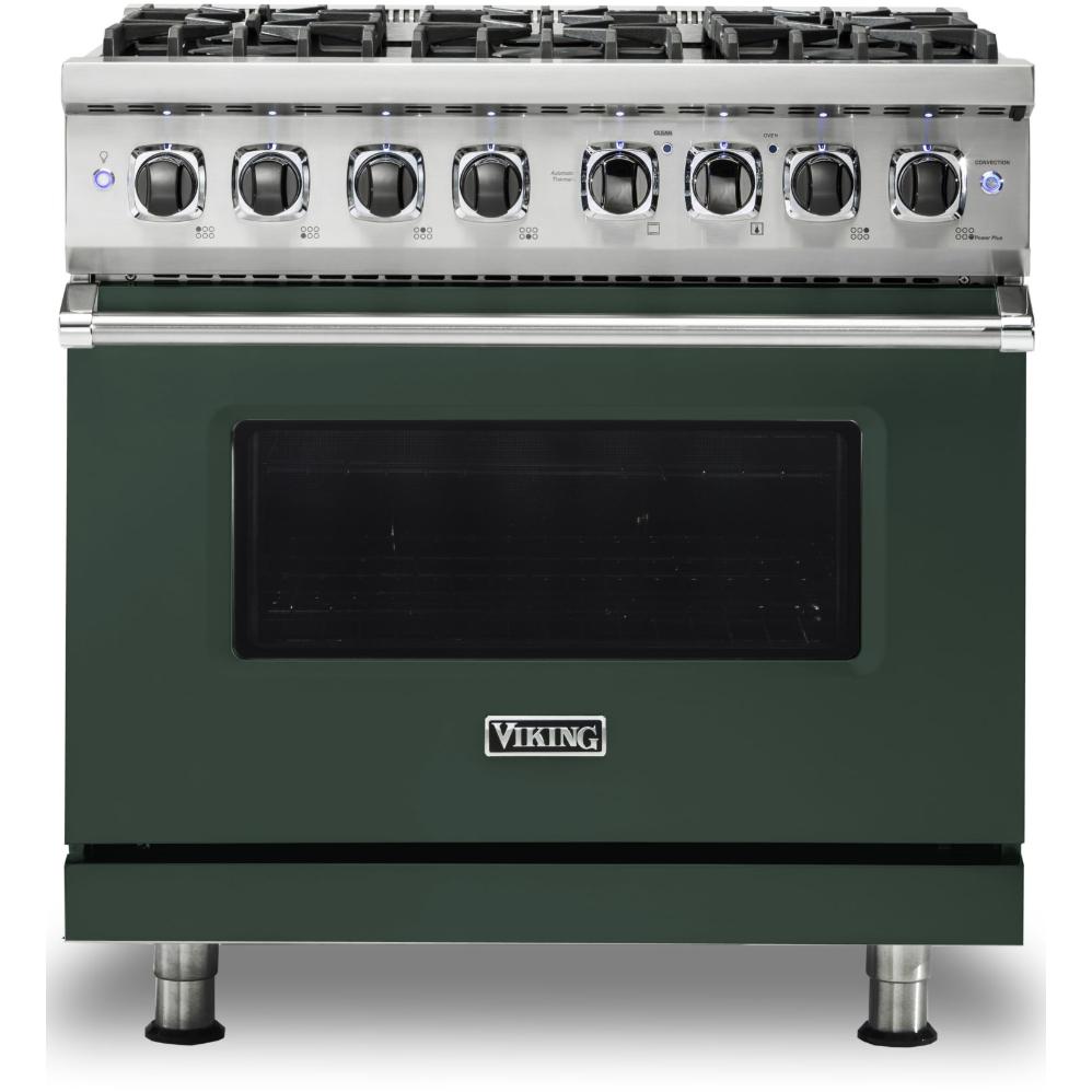 Viking 36-inch Freestanding Dual-Fuel Range with Vari-Speed Dual Flow Convection CVDR536-6BBF