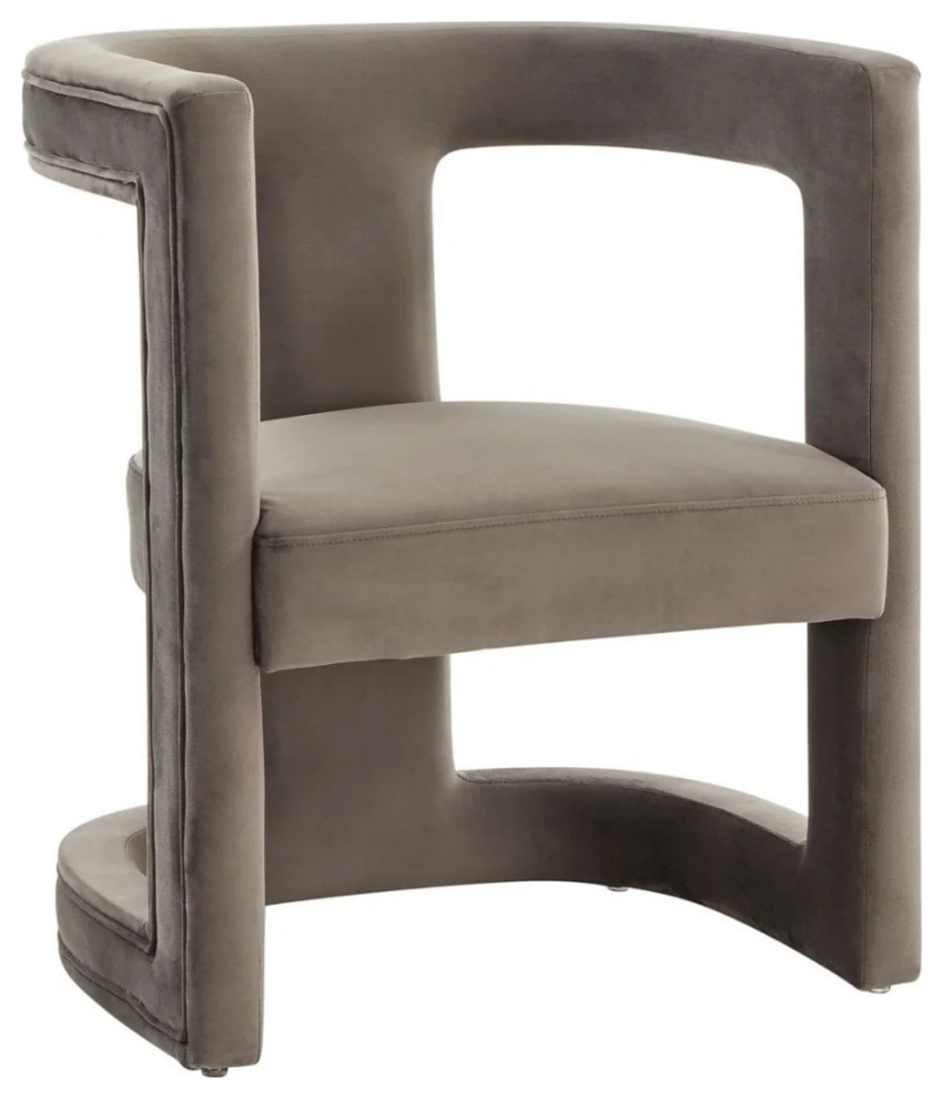 Joseph Modern Gray Fabric Accent Chair   Contemporary   Armchairs And Accent Chairs   by Rustic Home Furniture Deco  Houzz