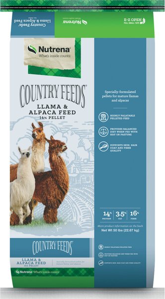 Nutrena Country Feeds Llama and Alpaca Feed， 50-lb bag